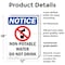 Signmission Non-Potable Water, 12 in W x Rectangle, Plastic OS-2PACK-NS-P-1218-V-15106 - alternate 3
